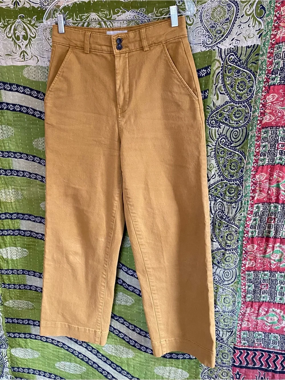 Everlane Tapenade The Organic Wide Leg Crop 2.0 Pants Size 6 Buyer Favorite - Picture 7 of 16